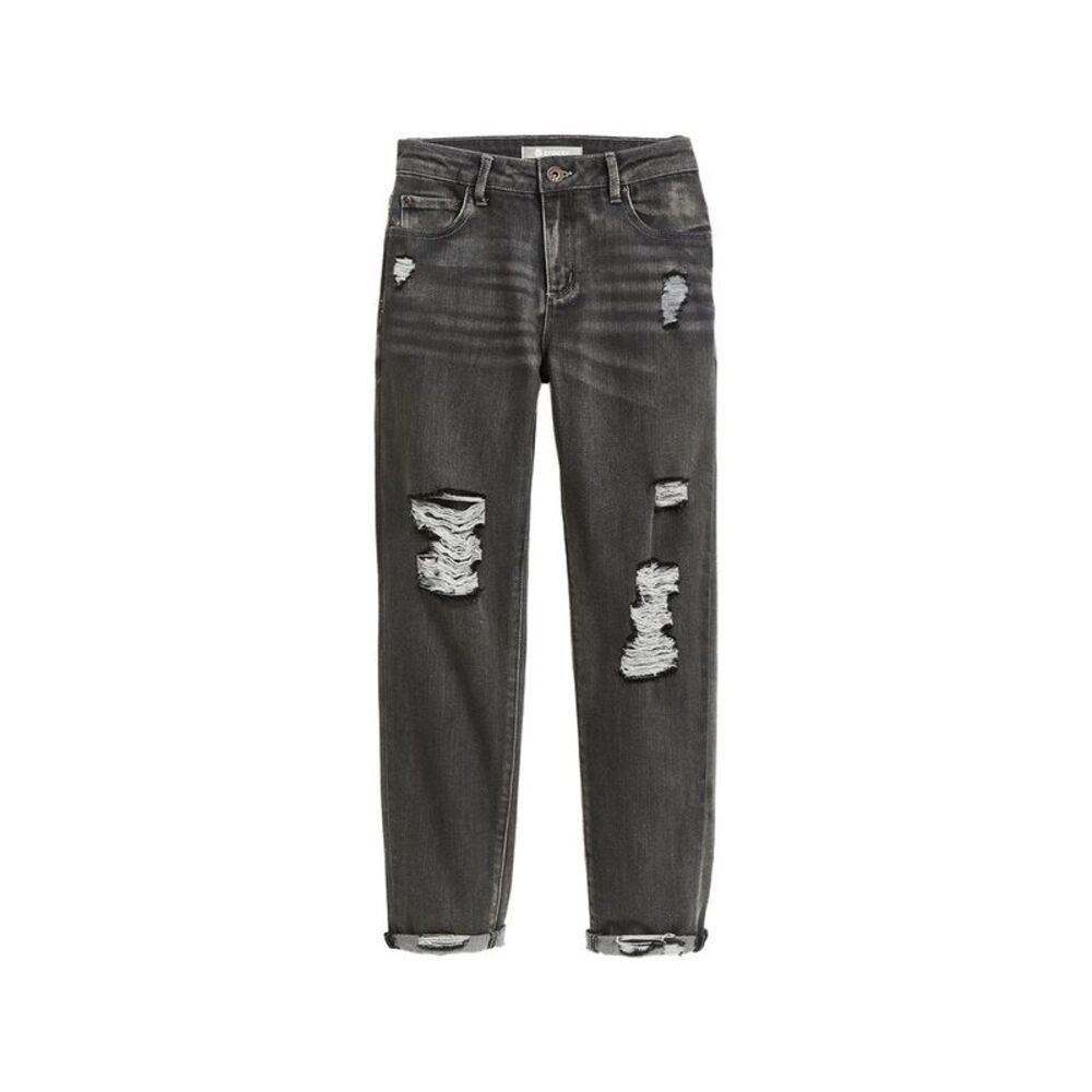 Tractr Girls Jeans Destructed Weekender Pant, Grey